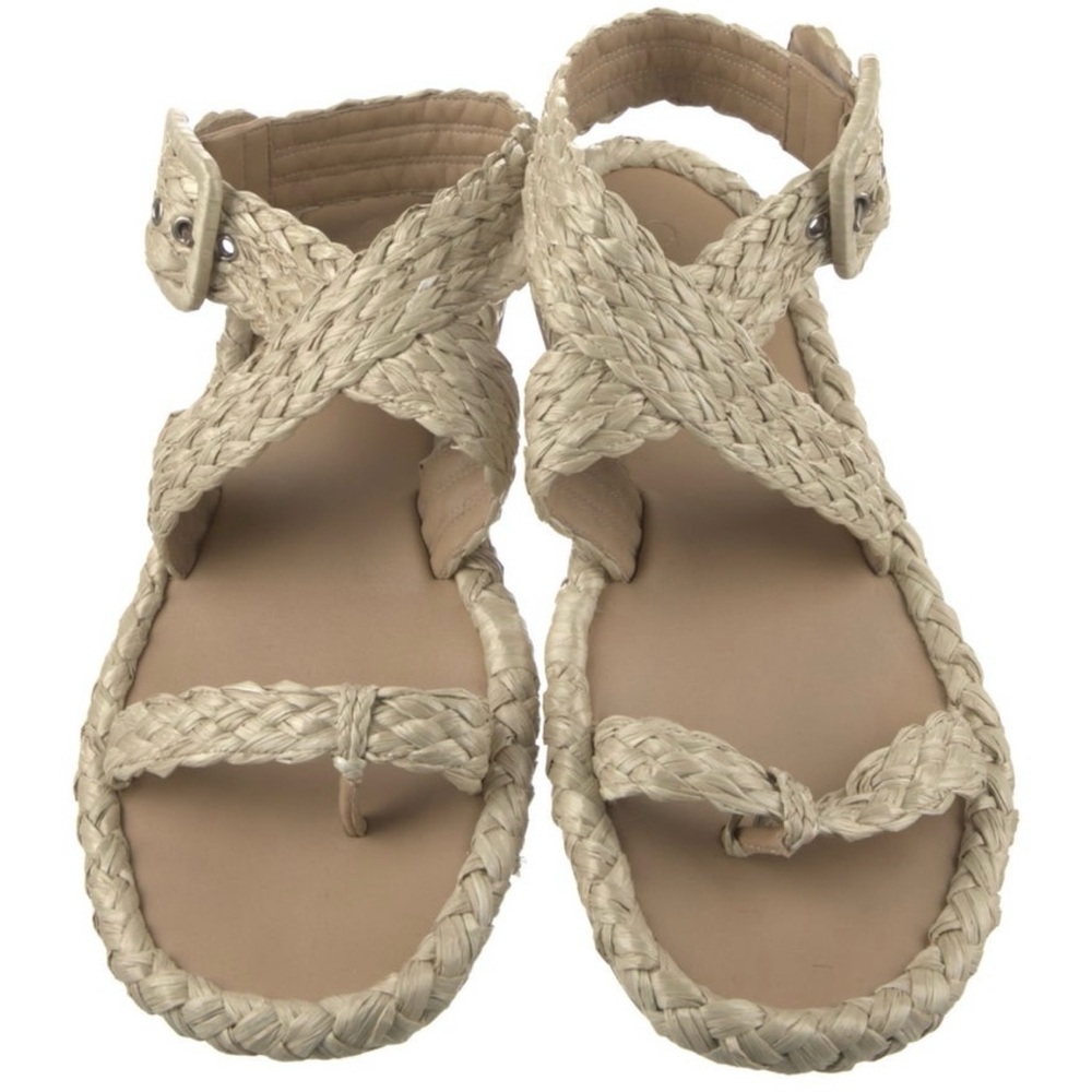 Dior Cream Sandals with Braided Design